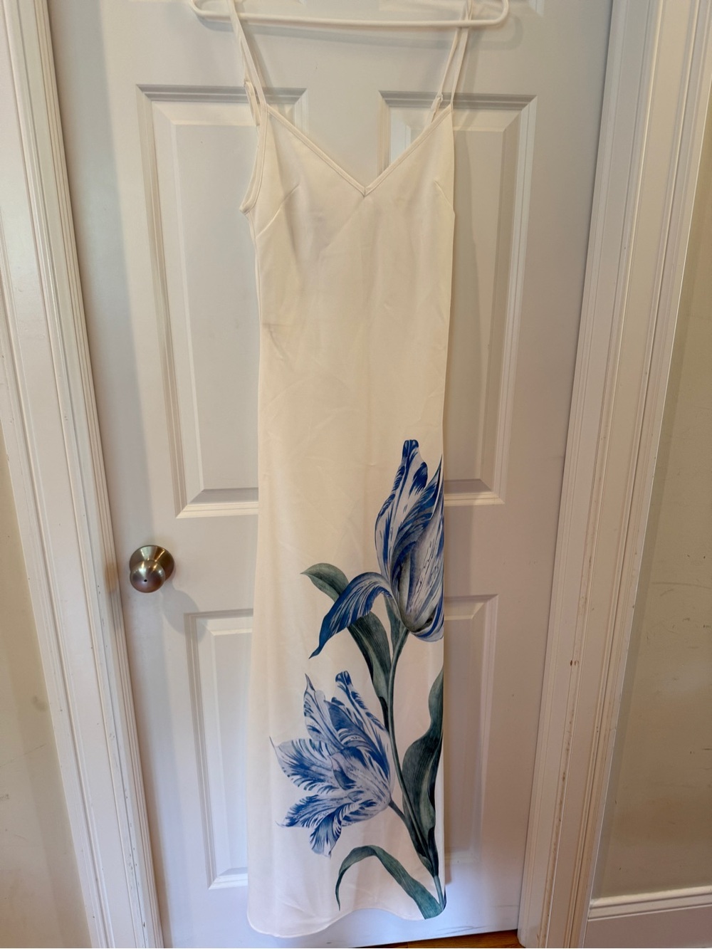 With Harper Lu Azure Tulip Slip Maxi Dress NWT XS - Picture 3 of 10